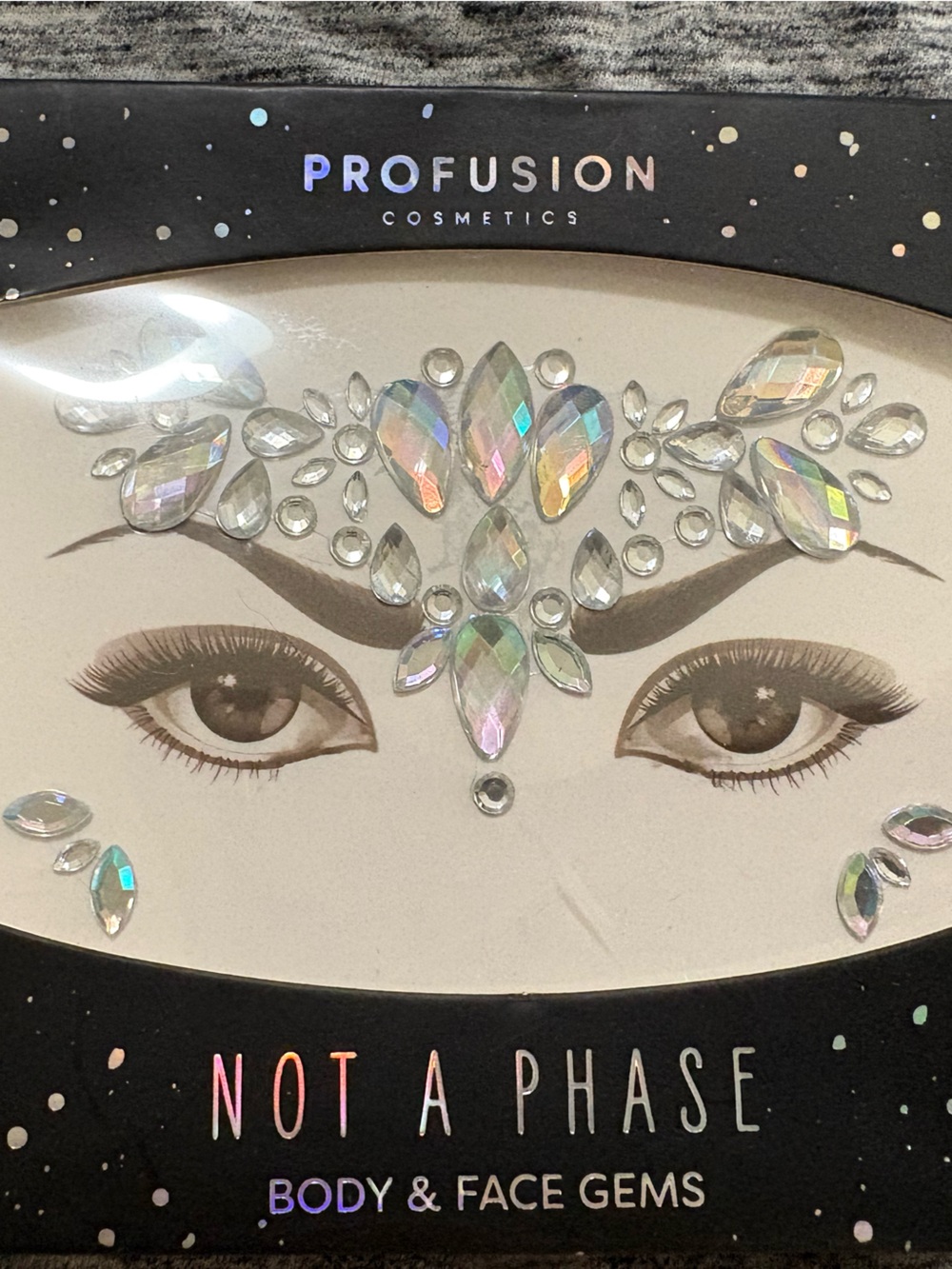 Profusion Cosmetics Black Packaging 'Not A Phase' Face & Body Gems Case